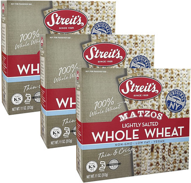 Streit's Vollkorn leicht gesalzen Matzos, 11 Unzen (Packung mit 3)