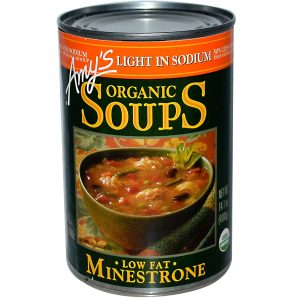 Amy's Organische Suppe Minestrone Licht in Natrium, 14,1 Oz – Packung mit 12