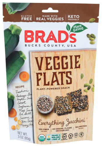 Brad's – Pflanzliche Wohnungen Veggie Zucchini, 3 oz – Packung mit 12 Stück
