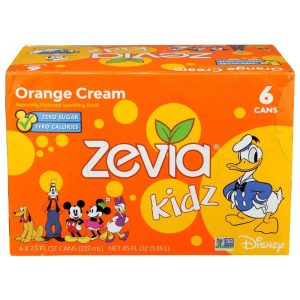 Zevia – Kidz Orange Creme Zero Calorie Soda 45 FO – (Packung mit 4)