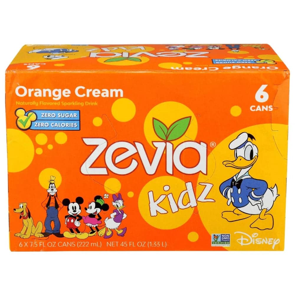 Zevia – Kidz Orange Creme Zero Calorie Soda 45 FO – (Packung mit 4)