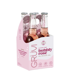 gruvi alkoholfreier Bubbly-Rosé – erfrischender funkelnder Rosé, 0,0% abv