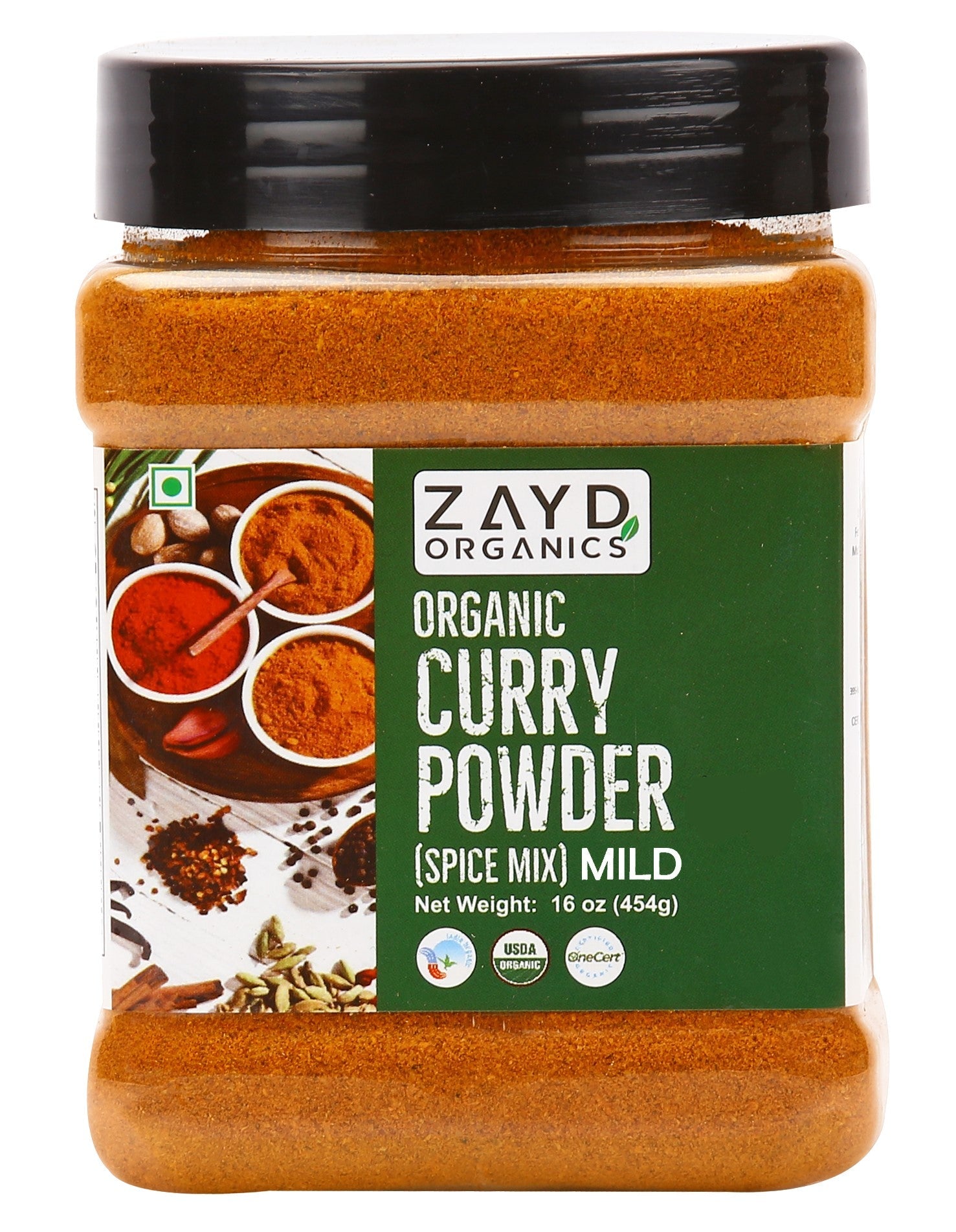 Zayd Bio Curry Pulver Mild 16oz, USDA Bio-zertifiziert
