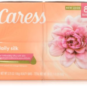 Caress Beauty Bar Soap For Silky, Soft Skin Daily Seide mit Seidenextrakt und floraler Ölessenz, 3.75 (8 Zählen)