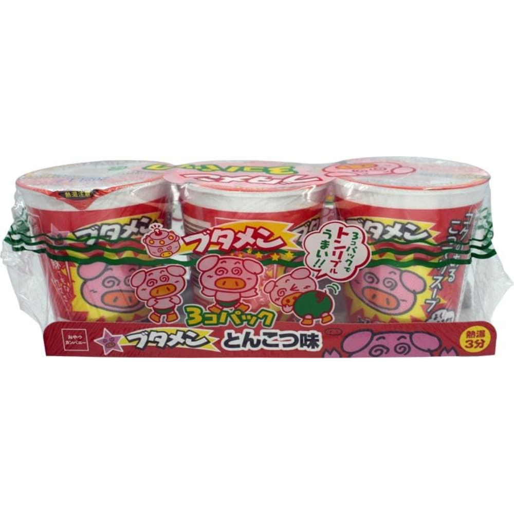 Oyatsu Company Baby Star Butamen Schweinefleisch Bone Geschmack 3-Packung Instant Ramen 105g – Hergestellt in Japan – Tokyo Sakura Mall