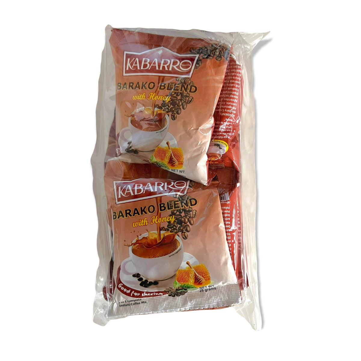 Kabarro – 3 in 1 Barako Blend mit Honig – 10 Beutel – 28 G