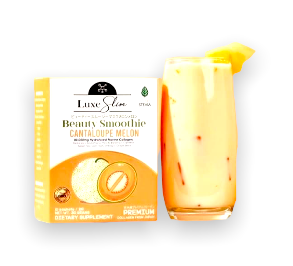 Luxe Slim Beauty Smoothie Cantaloupe Melone – Premium Collagen aus Japan 10 x 21g