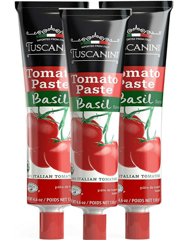 Toscanini Basilikum Tomatenpaste Tube, 4,6 oz (Packung mit 3)