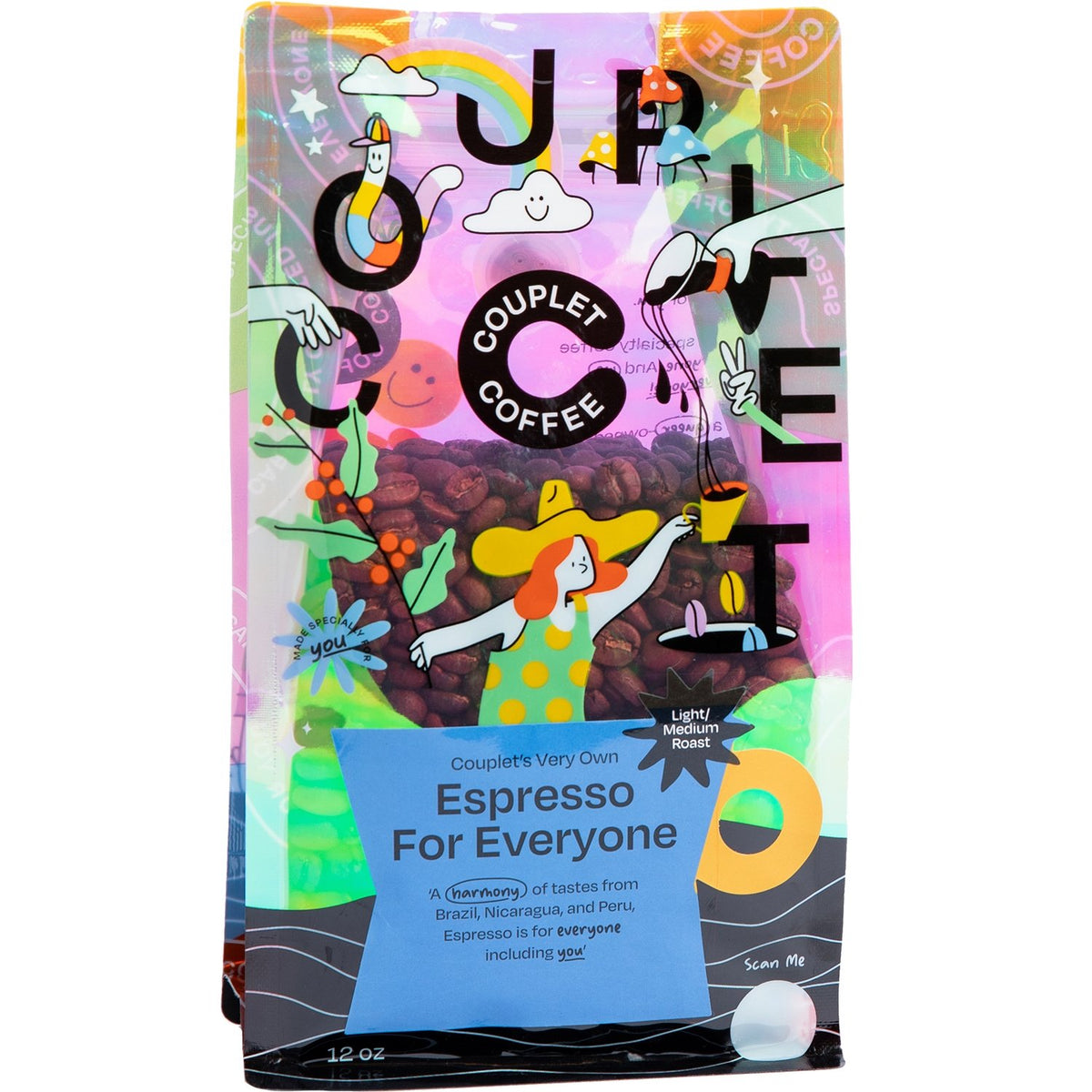 Couplet Kaffee Espresso für alle Blend Taschen – 5 LB