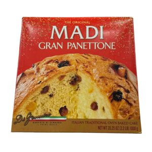 madi gran Panetttone der ursprünglichen italienischen traditionellen Ofen gebacken Kuchen