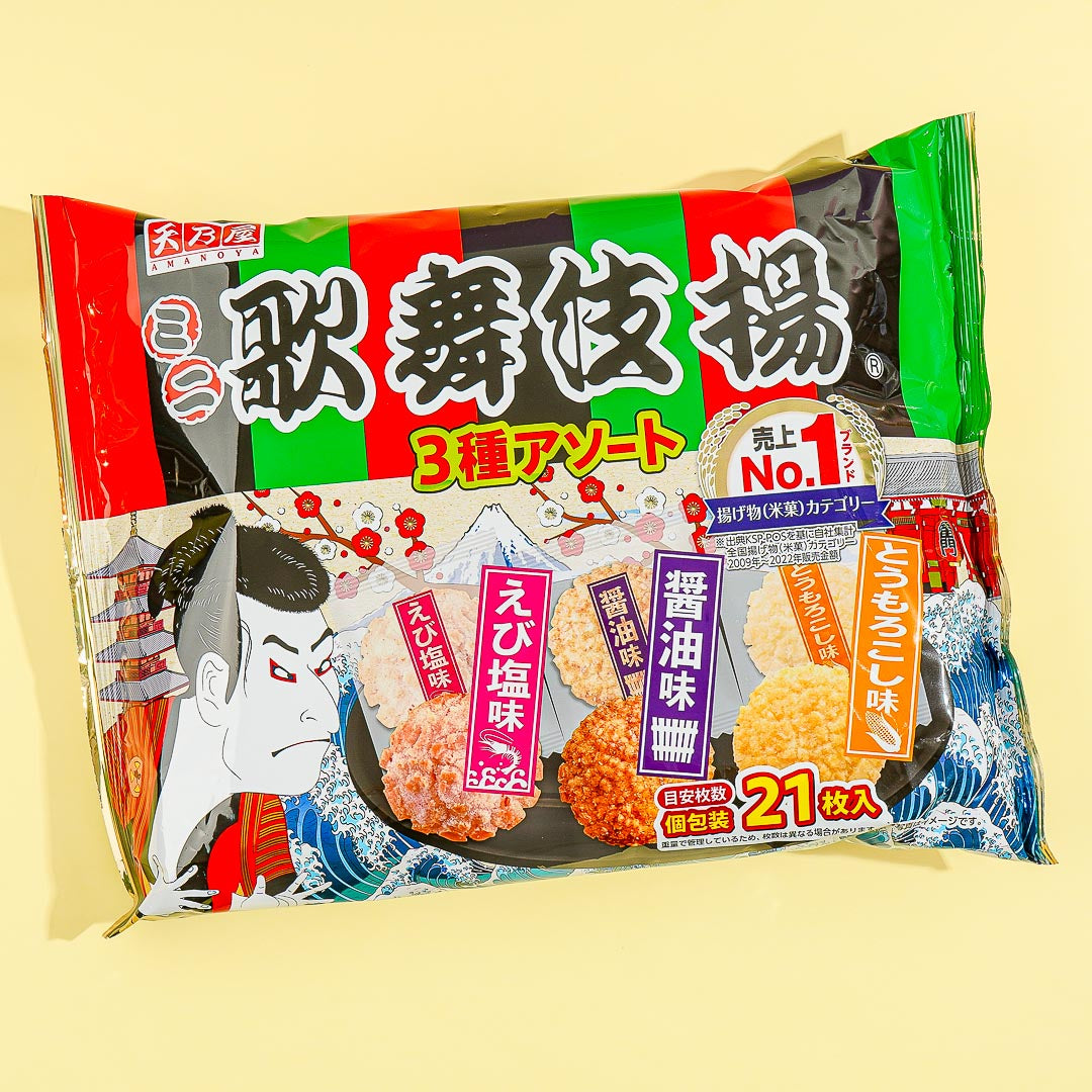 Amanoya Mini Kabukiage Reis Crackers Packung – sortiert
