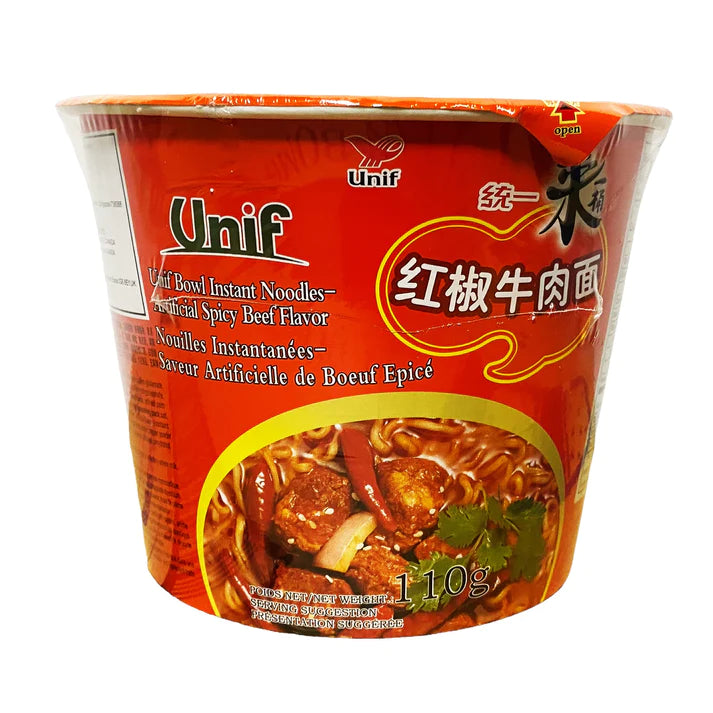 Unif Bowl Instant Noodles – Würziger Rindfleischgeschmack