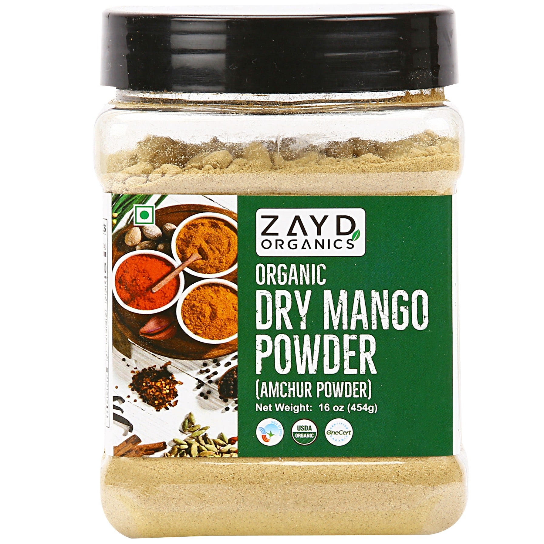 Zayd Bio Amchur Pulver 16oz, USDA Bio-zertifiziert