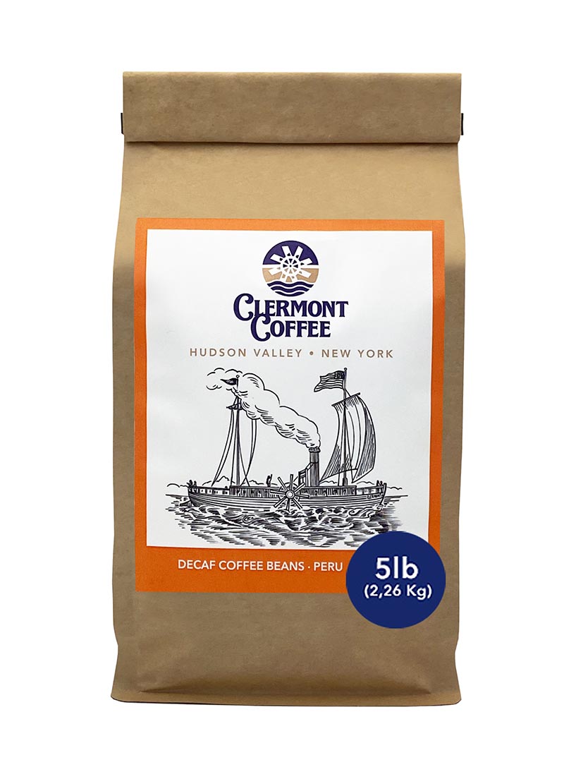Clermont Kaffee Entkoffeinierte Peru Tasche – 5lb (2,26kg)