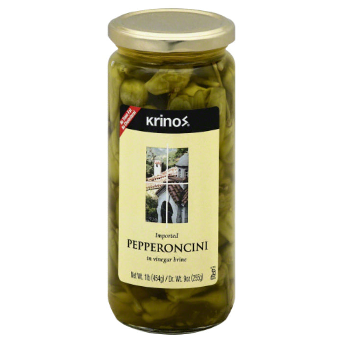Krinos – Pepperoncini, 16 Oz – 6er Packung