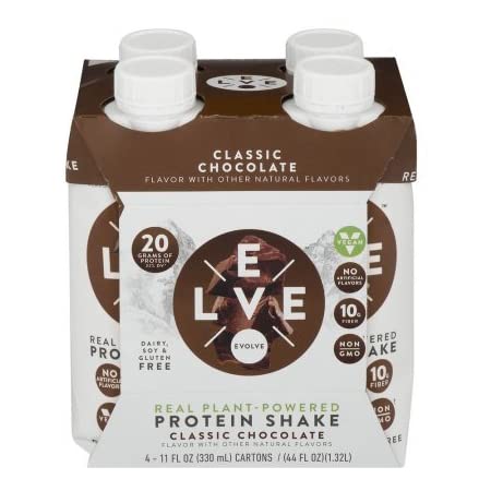 Evolve – Echter pflanzlicher Protein Shake Klassische Schokolade – 11.0 Fl Oz