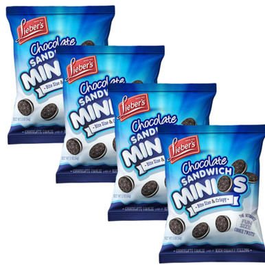 Lieber's Minios Schokoladen-Sandwich-Kekse, 2 oz (Packung mit 4)