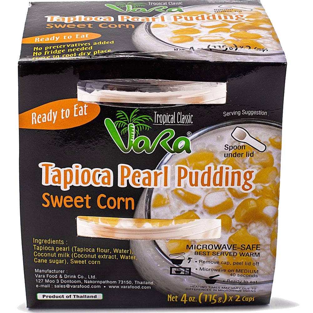 Vara – Tapioka-Perlenpudding – Süßer Mais – 2 Tassen – 4 OZ
