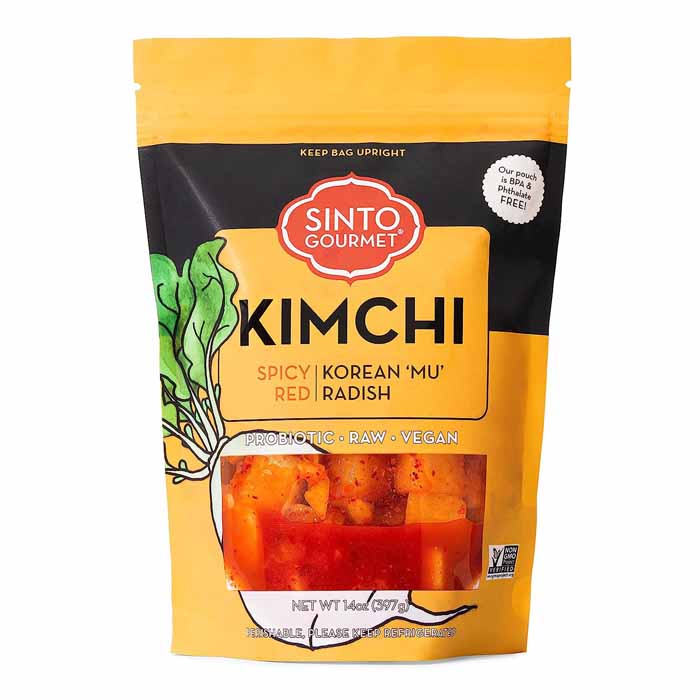 Sinto Gourmet – Rettich Kimchi Würzig, 14 Oz – Packung mit 6 Stück