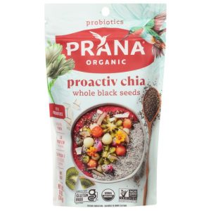 Prana Chia schwarz ganze proaktive organische 10 Unzen – Packung mit 6
