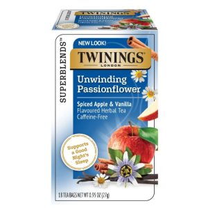 Twinings Unwind Spiced Apfel-Vanille-Tee, 18 Beutel Packung mit 6