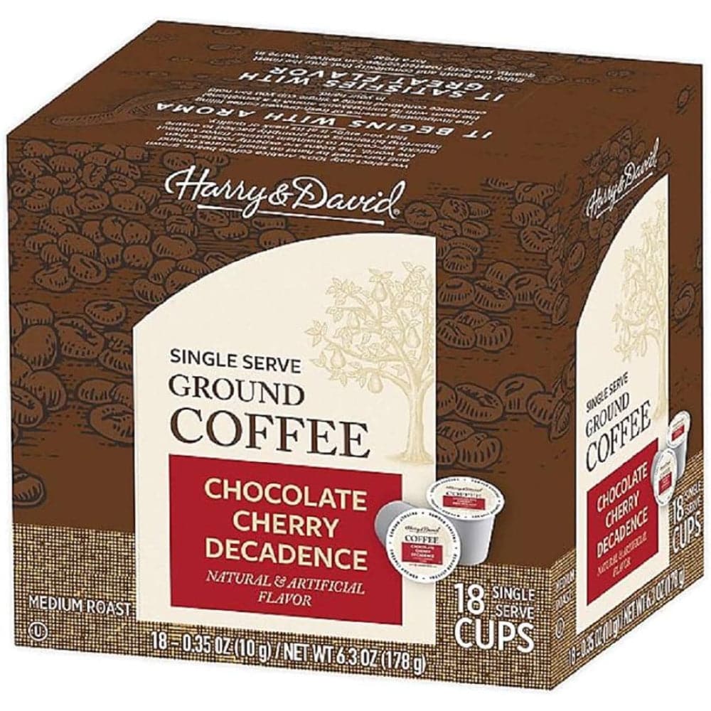Harry & David – Single Serve gemahlene Kaffeetassen Schokolade-Kirsche Decad