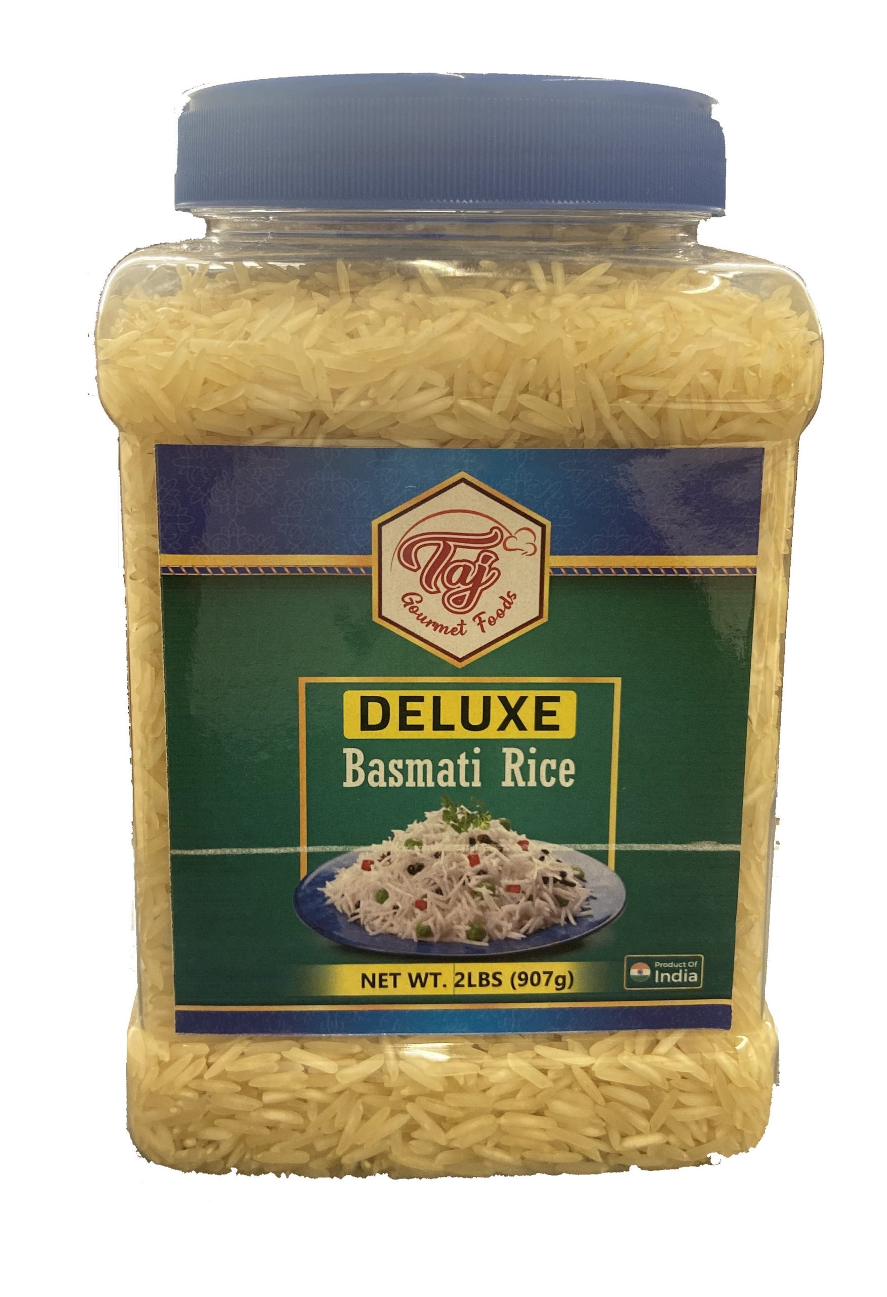 TAJ Deluxe Basmati Reis 2lbs (907g) Glas Packung