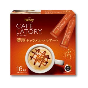 AGF Blendy Cafe Latory Stick Rich Karamell Macchiato (Sofortkaffee) 16 Stück