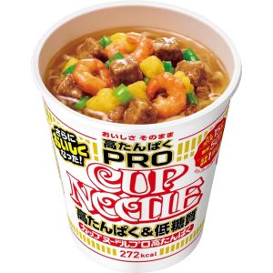 NISSIN Cup Nudeln pro hohe Protein- & Zuckerarm x 12 Packungen in Japan – tokyo sakura Mall – 74g