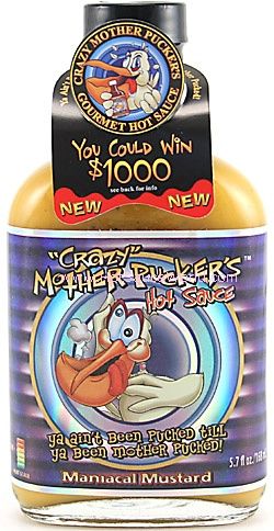 Verrückt Mother Pucker's Maniacal Senf Chilisauce, 6,5 Unzen