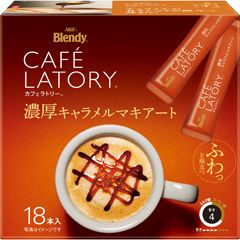 Ajinomoto, Cafe Latory, Karamell Machiato, 18 Stäbchen in 1 Box