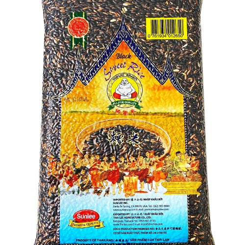 Sunlee Brand – Schwarzer süßer Reis – Schwarzer glutinierter Reis – Pirurutong – 5 LBS