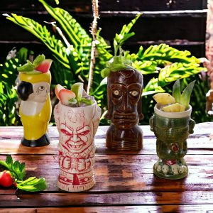 Keramik-Hawaiian Luau Tiki Tassen – 1pc