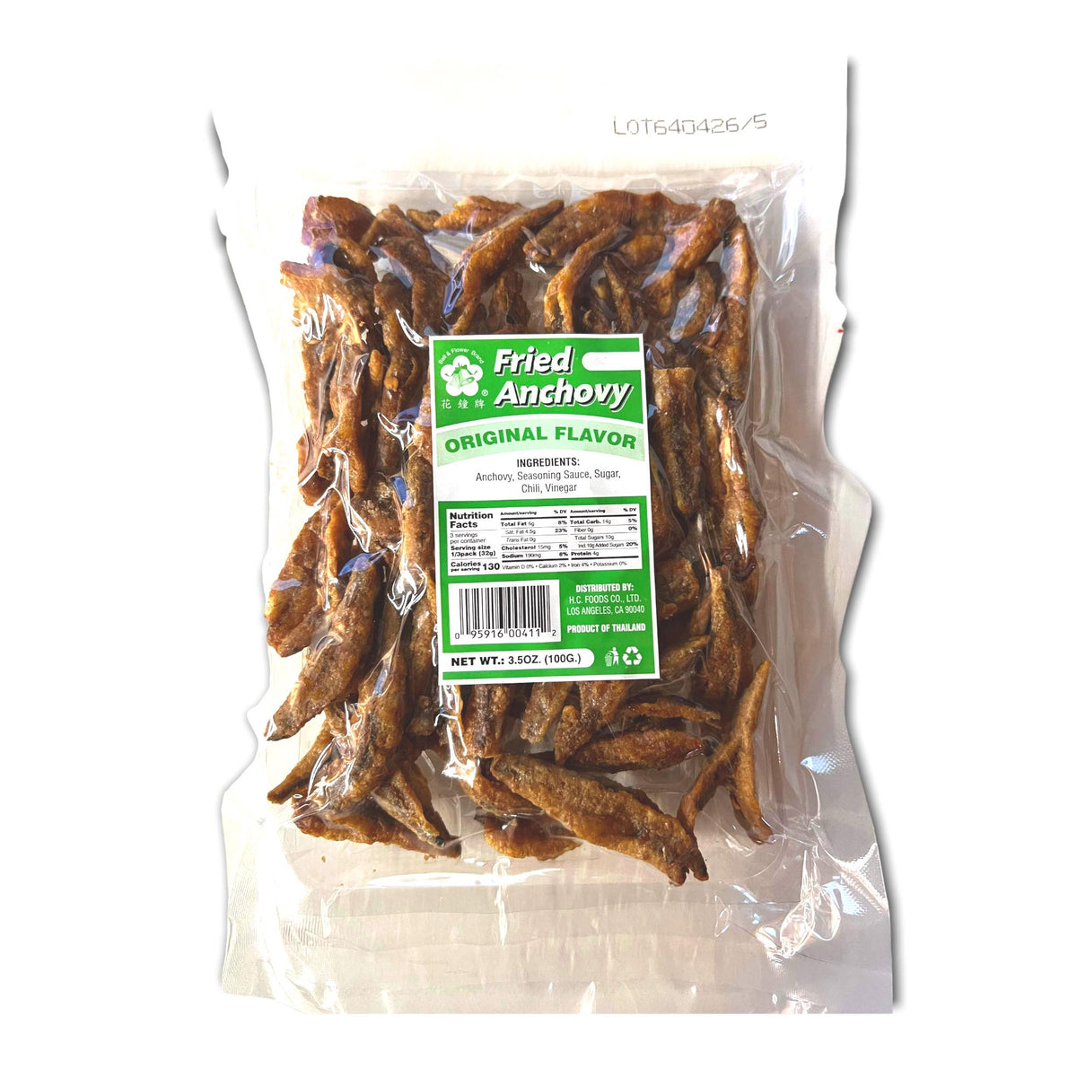 Bell & Flower Brand – Gebratene Sardellen – 100 G