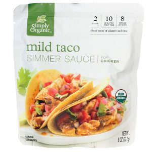 Simply Organic milde Taco-Sauce – perfekt für Tacos