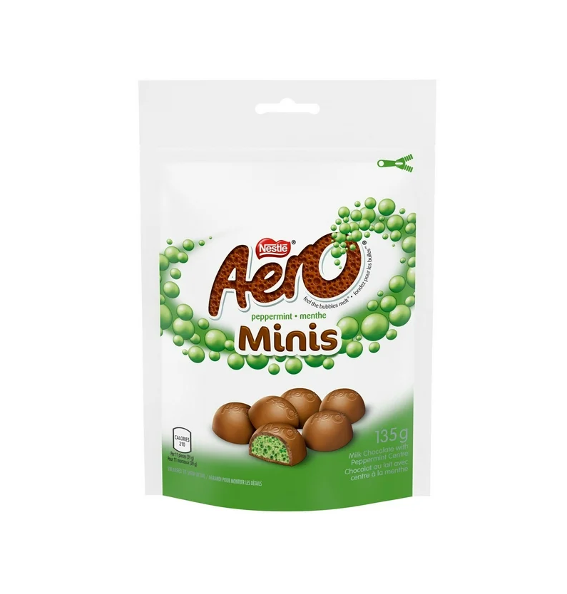 AERO Pfefferminze Milchschokolade Minis 135 g – Kanada (12 Stück)
