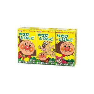 Meiji, Anpanman Getränkeserie, Gemüse & Früchte gemischter Saft, x 3, – 125ml