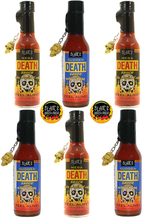 Blair's Mega und Sudden Death Sauce 6er Packung, 6/5oz