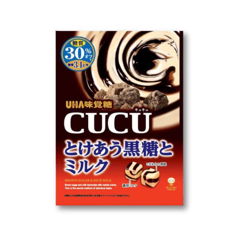 UHA CUCU geschmolzener brauner Zucker und Milchbonbons