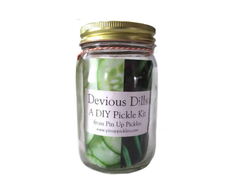 DIY Pickle Kit w / Glas – Devious Dill – 24 Gläser