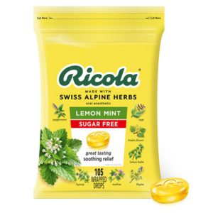 Ricola Zuckerfrei Zitrone Minze Hustentropfen, 210 Tropfen