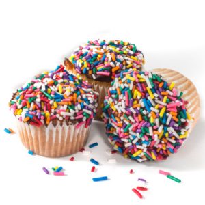 Bunte Streusel Geburtstag Cupcakes, koscher, 6 Stück