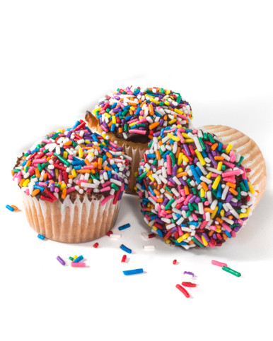 Bunte Streusel Geburtstag Cupcakes, koscher, 6 Stück