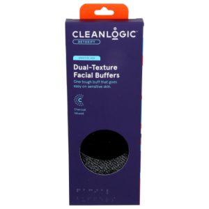 cleanlogic – Puffer Gesichtsentgiftung Dual, 3 Packungen (Packung mit 6)