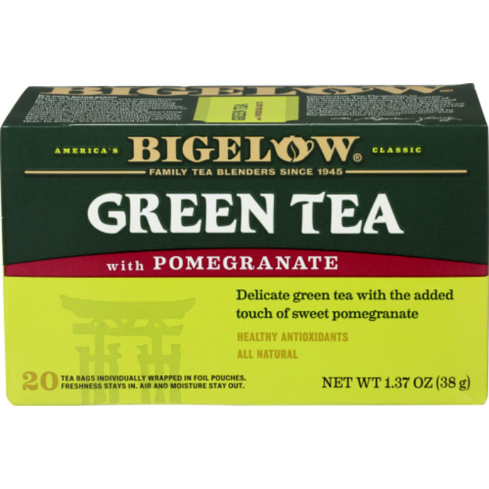 Bigelow Grüner Granatapfel Tee, 20 Beutel, 1,37 oz – Packung mit 6 Stück