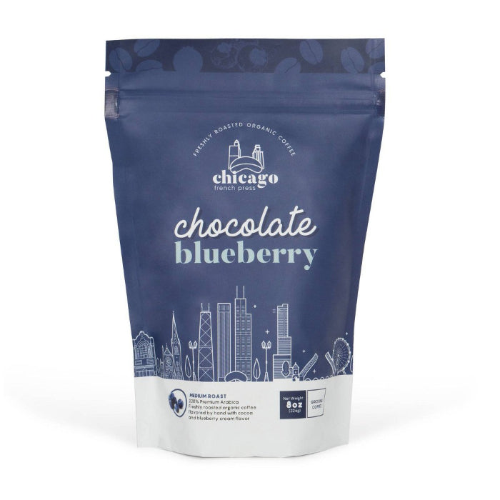 Chicago French Press – Schokolade Heidelbeere Kaffee, 8 Oz – Packung mit 5