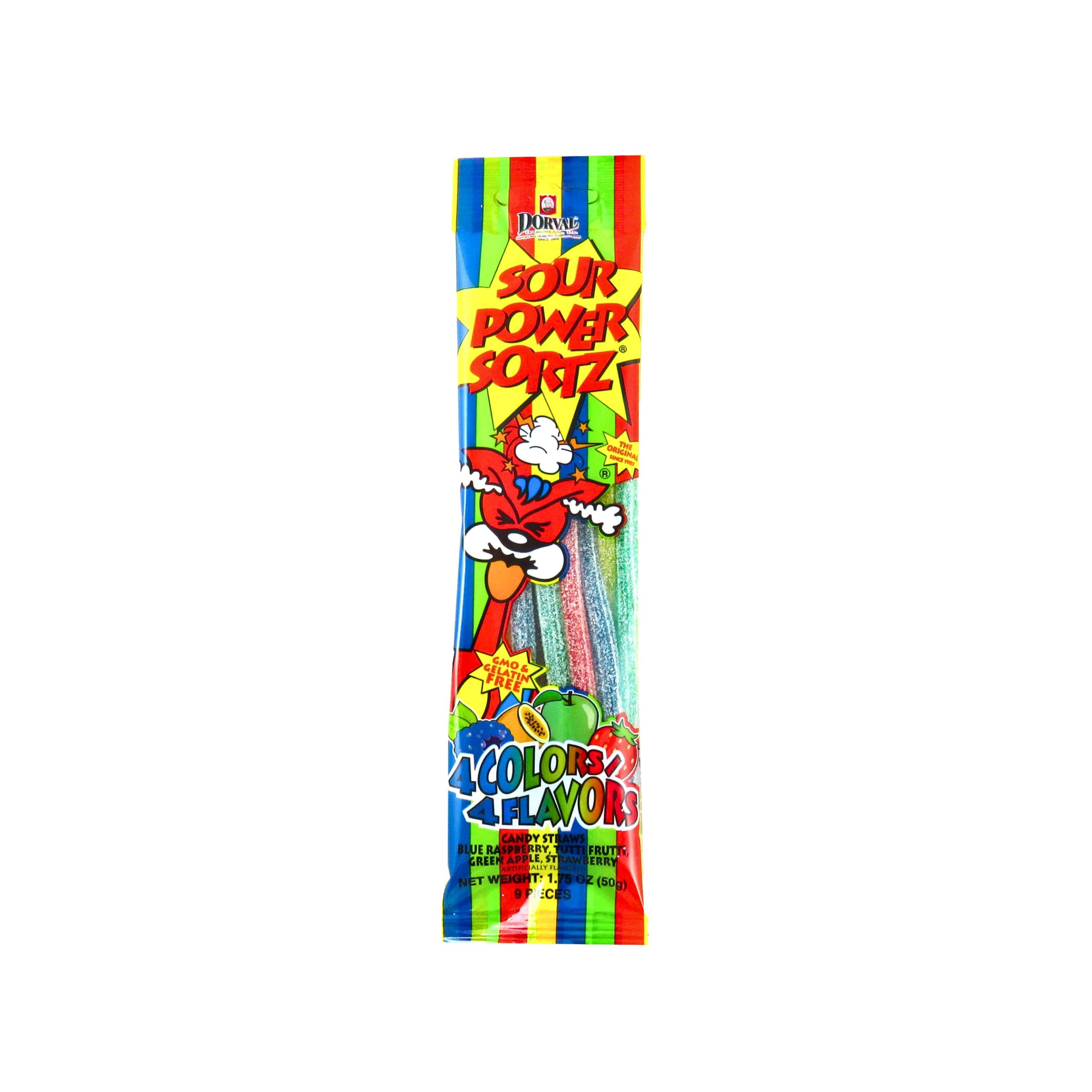 Dorval sauer Power Süßigkeiten Straws Sortz (Niederlande)