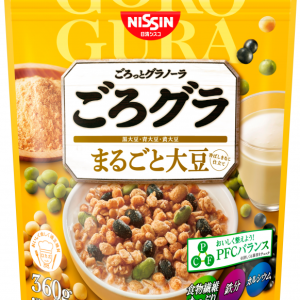 Nissin, „Goro Gura“ Marugoto Daizu, gemischter Soja-Granola, 360g in 1 Beutel