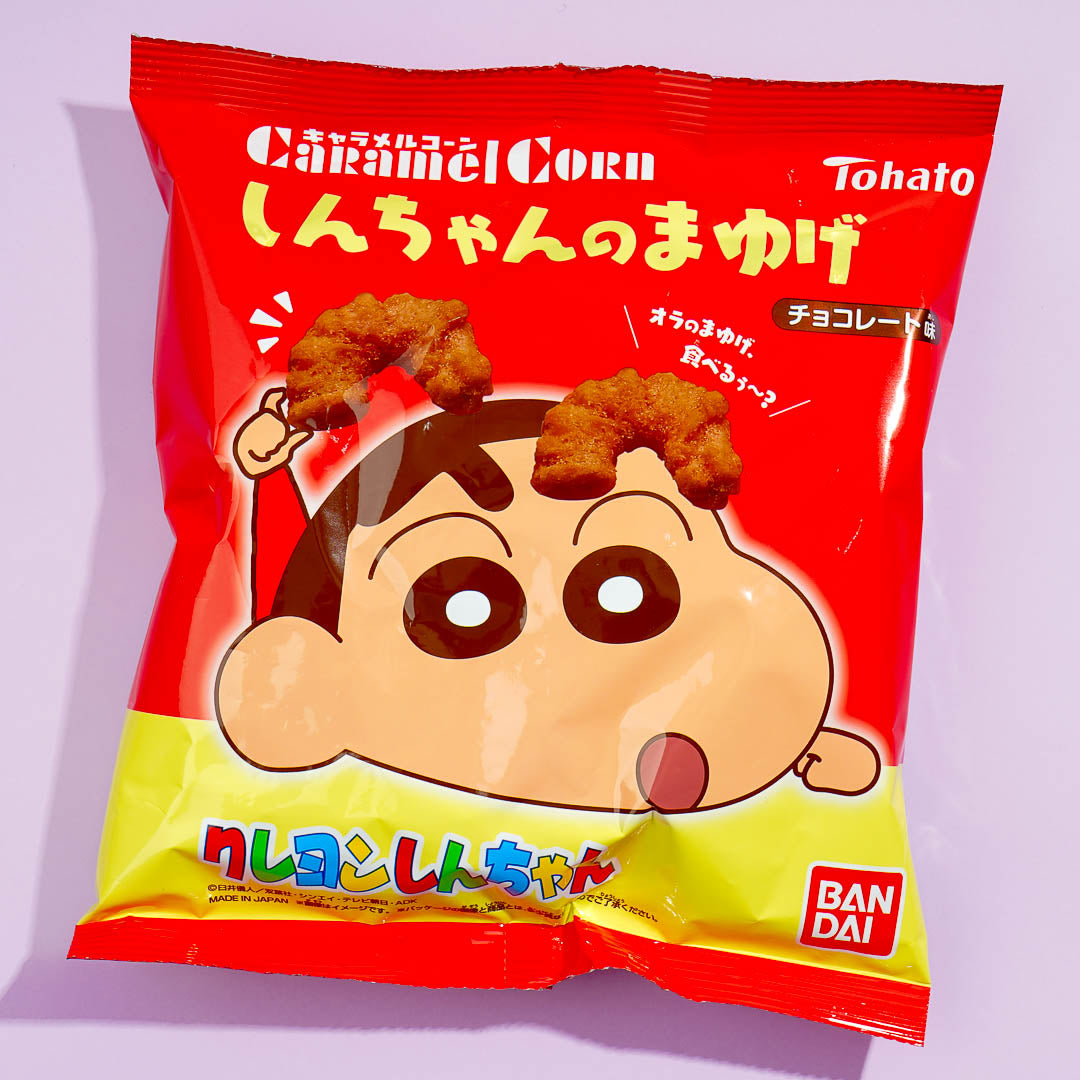Shin-chan's Eyebrows Karamell Mais – Schokolade