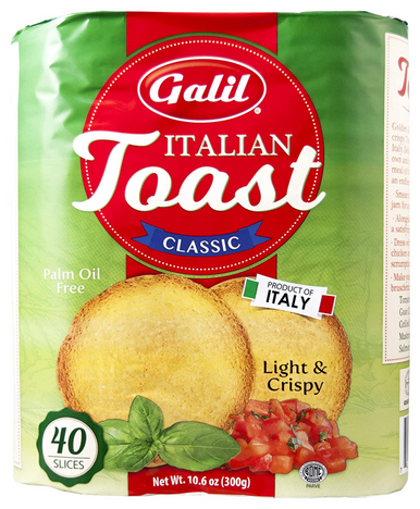Galil Italienisch Toast klassisch knusprig Rusks Bruschetta 40 Scheiben, 10,6 oz